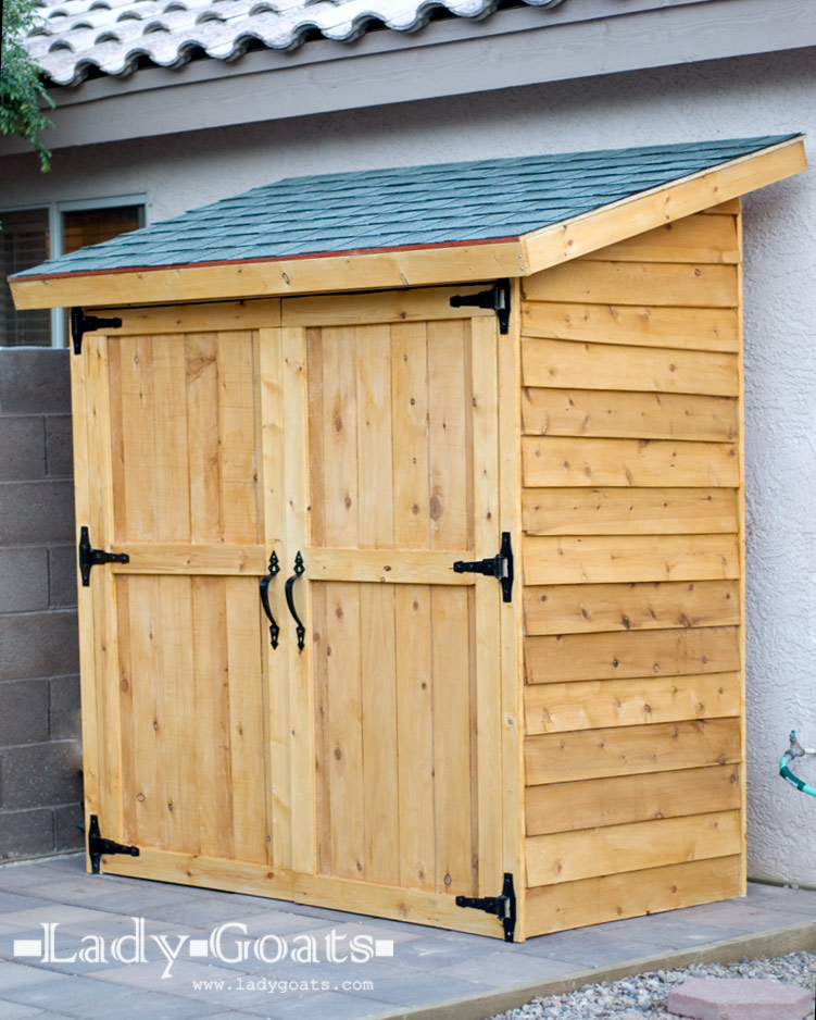 Small Cedar Fence Picket Storage Shed - BigDIYIdeas.com