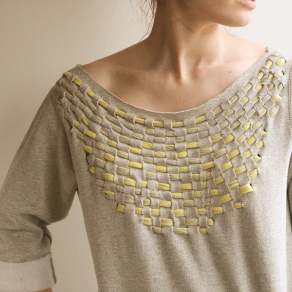 reverse weave sweater