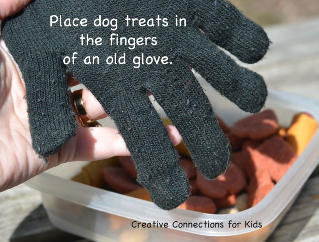 Easy DIY dog toy glove