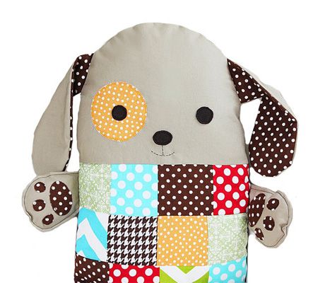 patchwork toy dog pillow