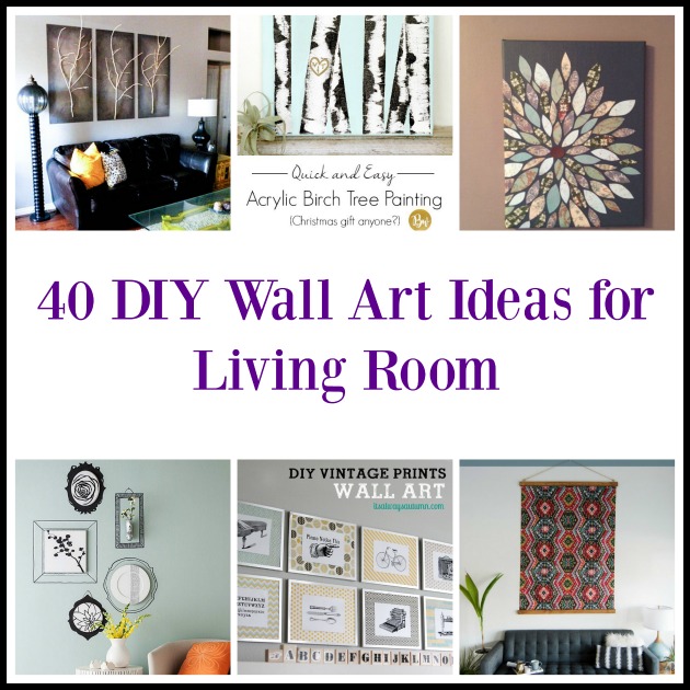 40 DIY Wall  Art  Ideas  for Living  Room 